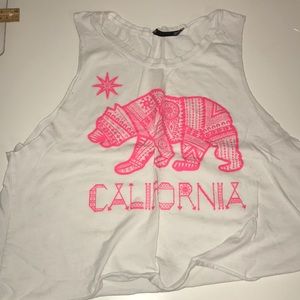 White & Pink California top